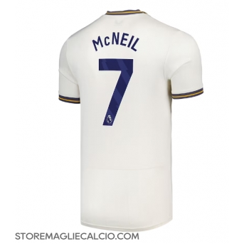 Everton Dwight McNeil #7 Maglia Gara Terza Repliche 2024-25 Maniche Corte